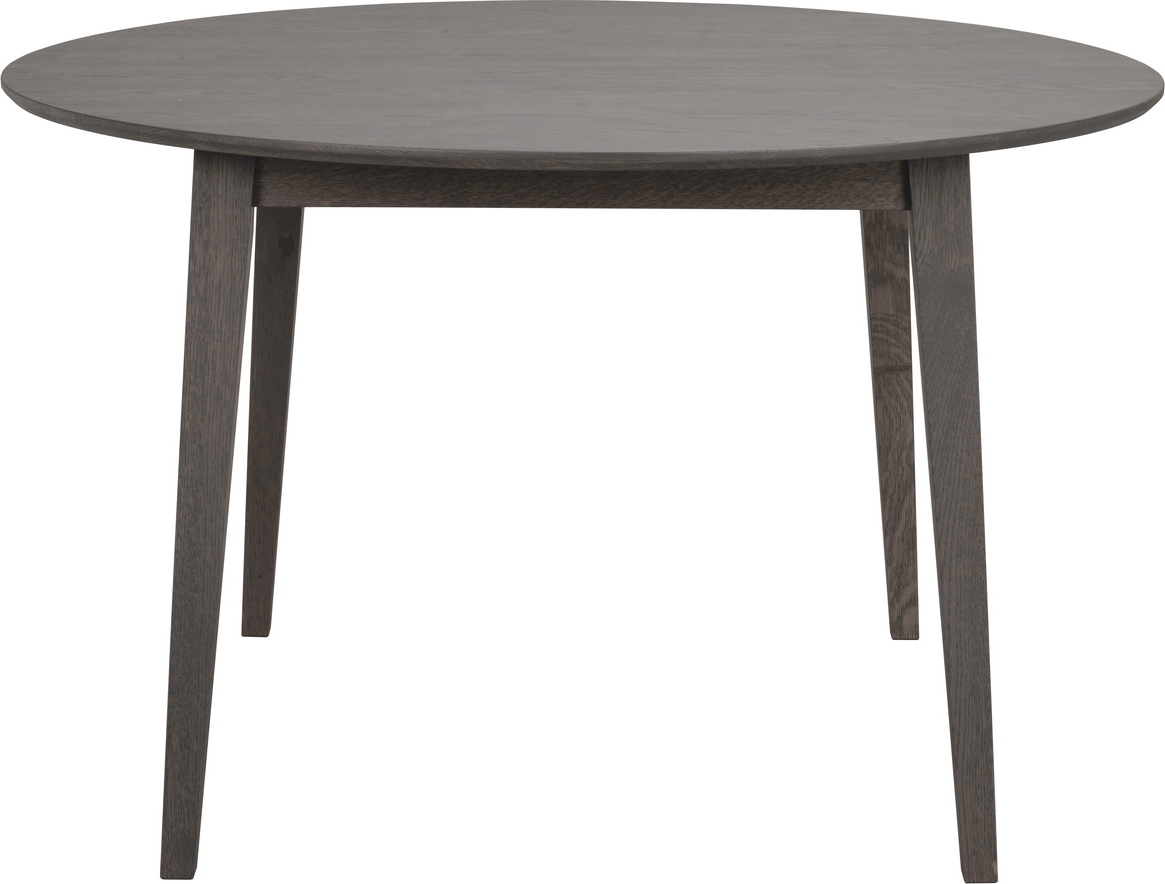 Rundt spisebord Rowico Filippa Ø120 cm - mørkebrun fingersamlet massiv eg med udtræk til 165 cm Rundt spisebord Rowico Filippa Ø120 cm - mørkebrun fingersamlet massiv eg med udtræk til 165 cm
