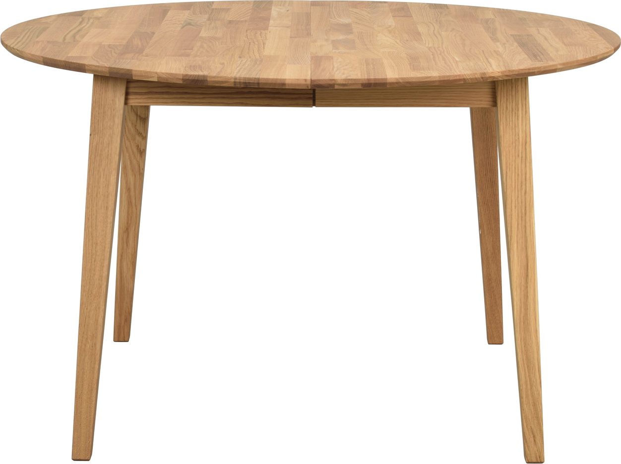 Spisebord Rowico Filippa rund Ø120 cm med udtræk til 165 cm i FSC-certificeret olieret egetræ Spisebord Rowico Filippa rund Ø120 cm med udtræk til 165 cm i FSC-certificeret olieret egetræ