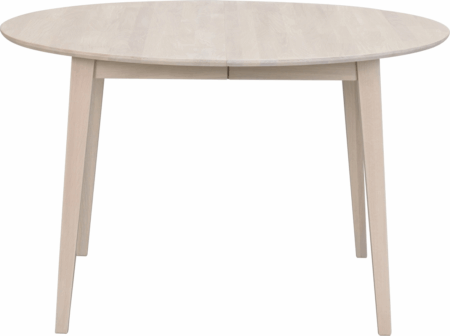 Spisebord Rowico Filippa - udvideligt Ø120165 cm, olieret hvidkalket egetræ, FSC-certificeret