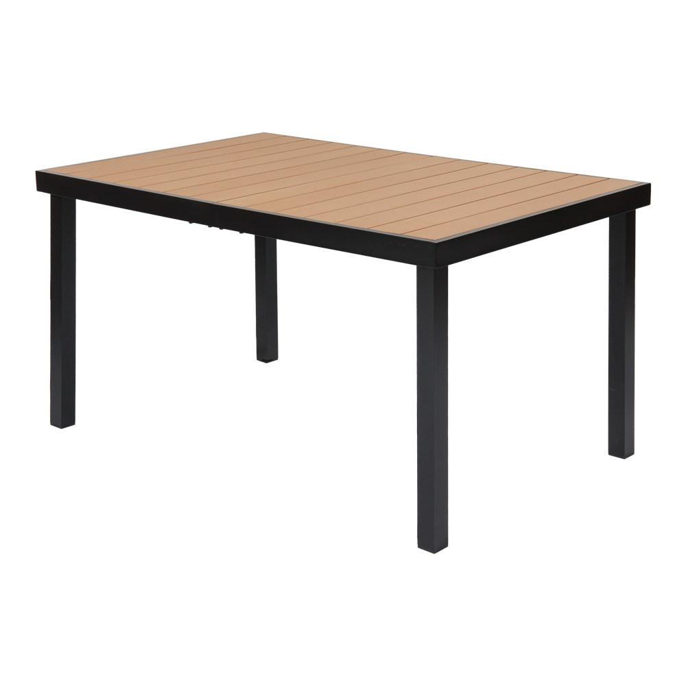 Havebord Mirpol IZZY 140 × 90 × 74 cm brun/sort, 6 personer Havebord Mirpol IZZY 140 × 90 × 74 cm brun/sort, 6 personer