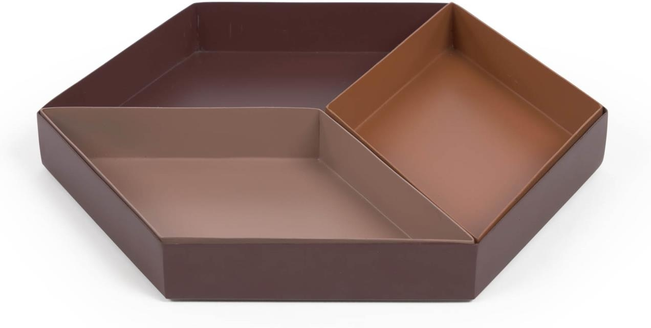 3-pak dekorative metalbakker Kave Home Elides multifarvet geometrisk design pladsbesparende til skrivebord og borddekoration 3-pak dekorative metalbakker Kave Home Elides multifarvet geometrisk design pladsbesparende til skrivebord og borddekoration