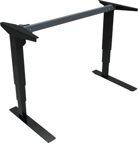 Hæve-/sænkestel til skrivebord ZenNord VersaStand sort metal open frame justerbar 57-122 cm