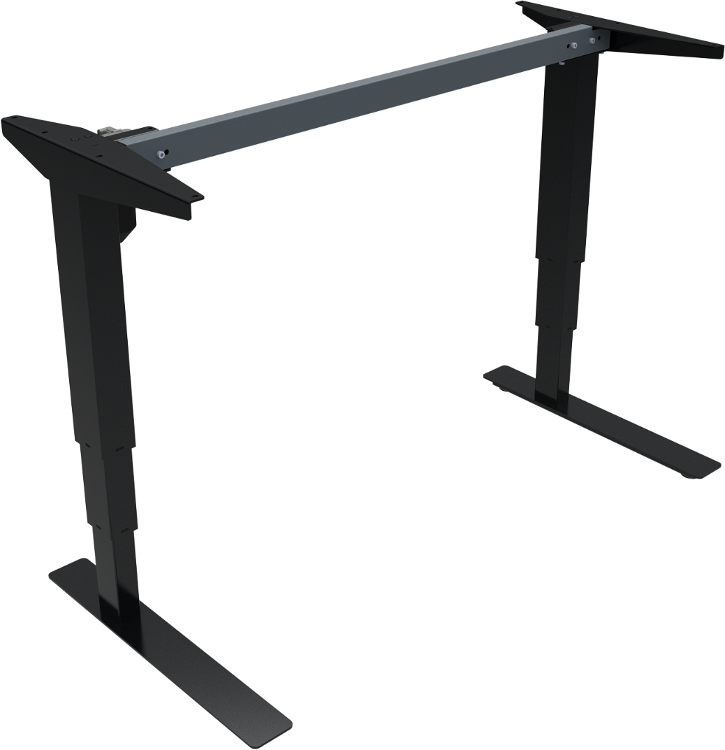 Hæve-/sænkestel til skrivebord ZenNord VersaStand sort metal open frame justerbar 57-122 cm Hæve-/sænkestel til skrivebord ZenNord VersaStand sort metal open frame justerbar 57-122 cm