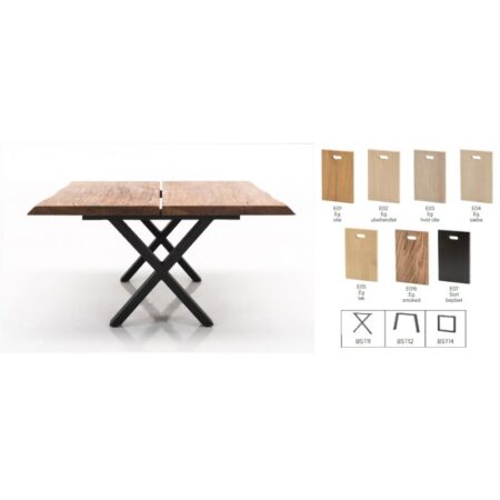 Hjort Knudsen Plankesofabord 90x90 cm med bølgekant