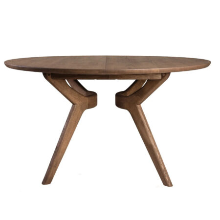 Kristensen & Kristensen Amelia Spisebord - Med Udtræk - Ø150 - Eg - Eg | C44 Sortbejdset Mat / Edge Profil 10