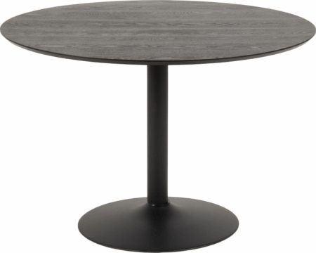 Rundt spisebord Signature Lenaya mat sort askefiner Ø110 cm
