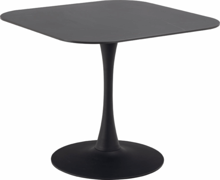 Signature Kalina spisebord firkantet 90x90 cm mat sort Grantham keramik trompetstel