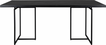 Spisebord Dutchbone Class 220x90 cm sort akaciefinér stålunderstel