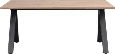 Spisebord Rowico Carradale massiv olieret eg med sort V-ramme 170x100 cm