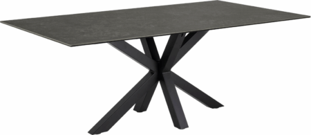 Spisebord Signature Bellona rektangulært i sort Fairbanks keramik 200x100 cm