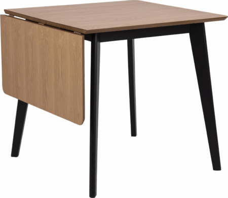 Spisebord Signature Dionea egetræsfinér mat sort gummitræsstel 120x80 cm