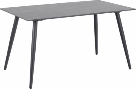 Spisebord Signature Zorina i mat sort Grantham keramik med pulverlakeret stålstel 140x80x75 cm
