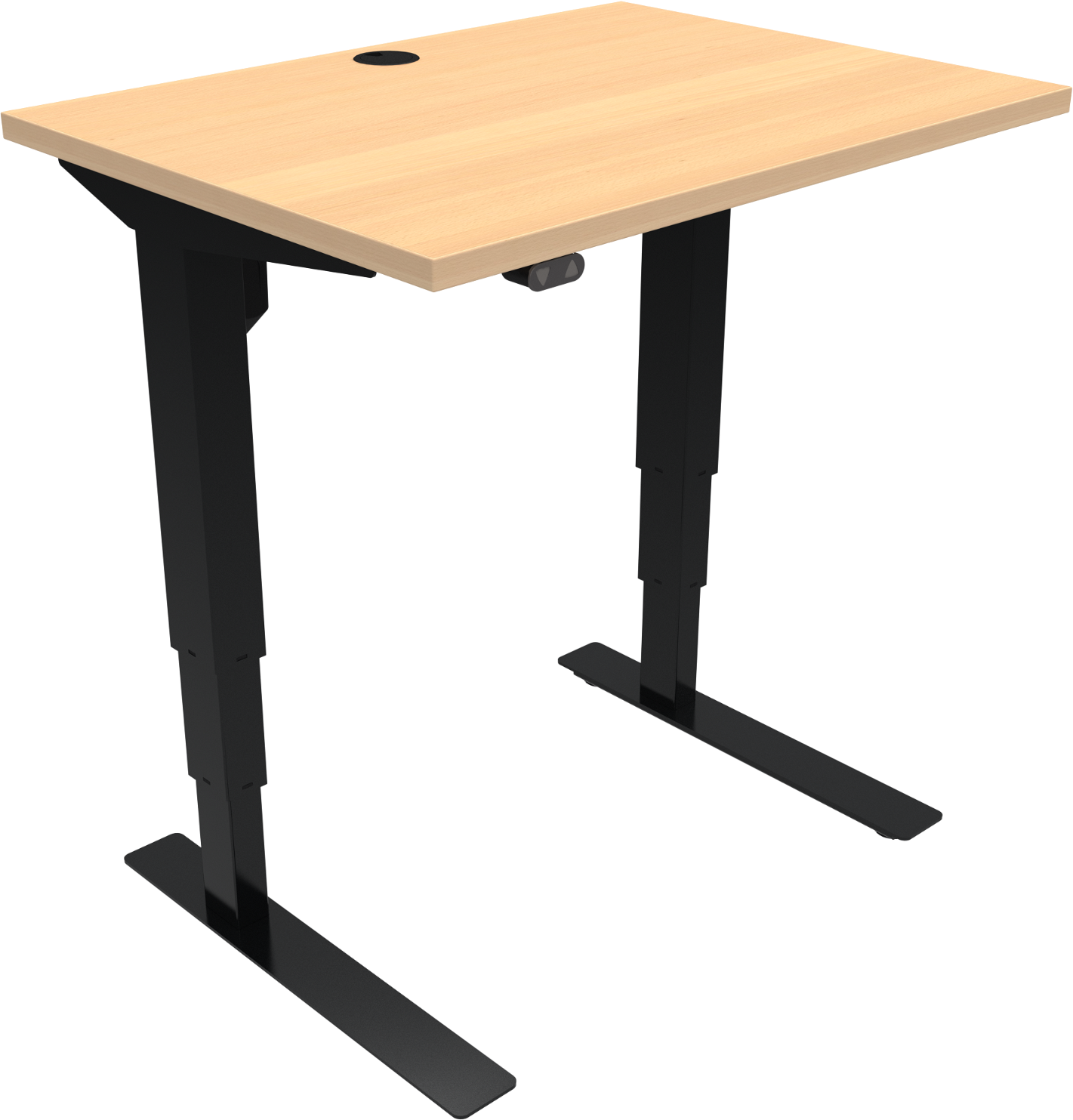To-bens hæve-/sænkebord skrivebord ZenNord VersaStand natur/sort H57-122 x 60 x 80 cm To-bens hæve-/sænkebord skrivebord ZenNord VersaStand natur/sort H57-122 x 60 x 80 cm