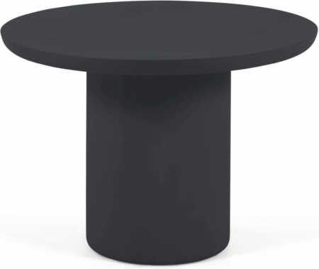Udendørs spisebord Kave Home Taimi rund Ø110 cm sort cementfinish vejrresistent