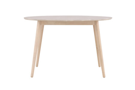 VENTURE DESIGN Flora spisebord, rund - hvidvasket finér og gummitræ (Ø120)
