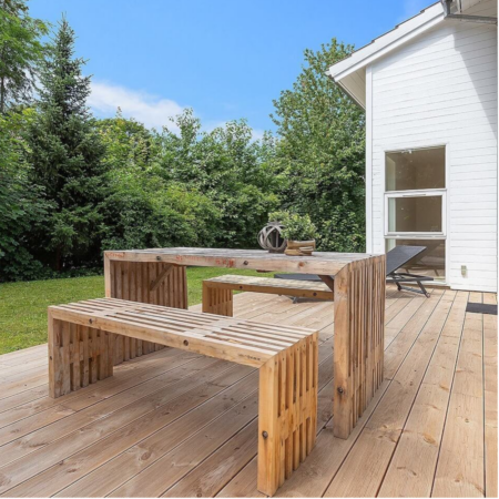 Bord-Bænkesæt | Brugte Traller | 160 cm / Uden Hynder