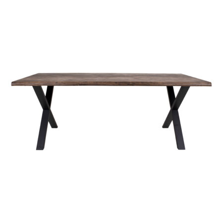HOUSE NORDIC TOULON SPISEBORD SMOKED OLIERET M/BØLGET KANT -200