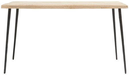 House Doctor spisebord Club natur/sort i lyst mangotræ med sorte jernben 140 x 80 cm