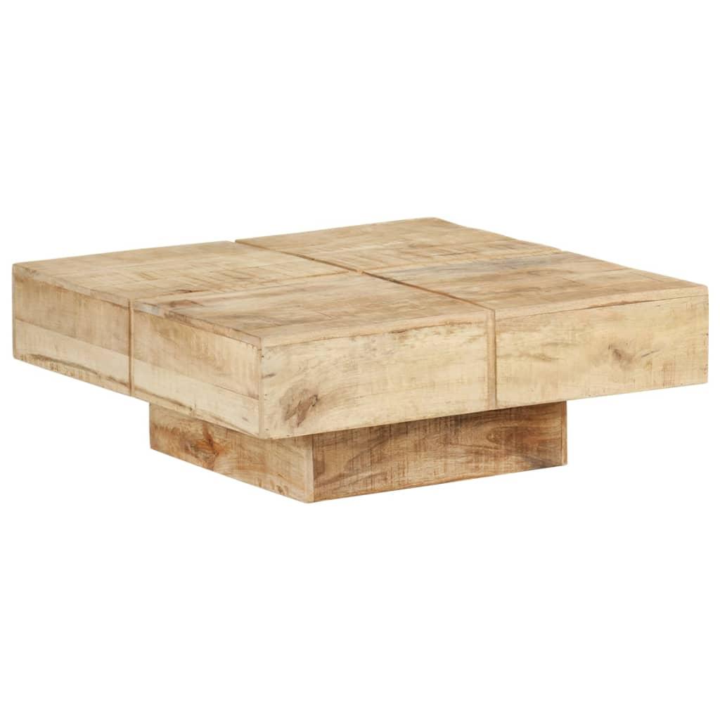 Sofabord 80x80x28 cm massivt mangotræ Sofabord 80x80x28 cm massivt mangotræ
