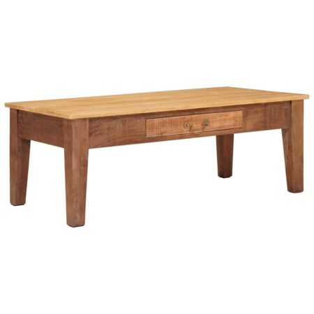 Sofabord med skuffe Brun 110 x 55 x 40 cm Massivt mangotræ