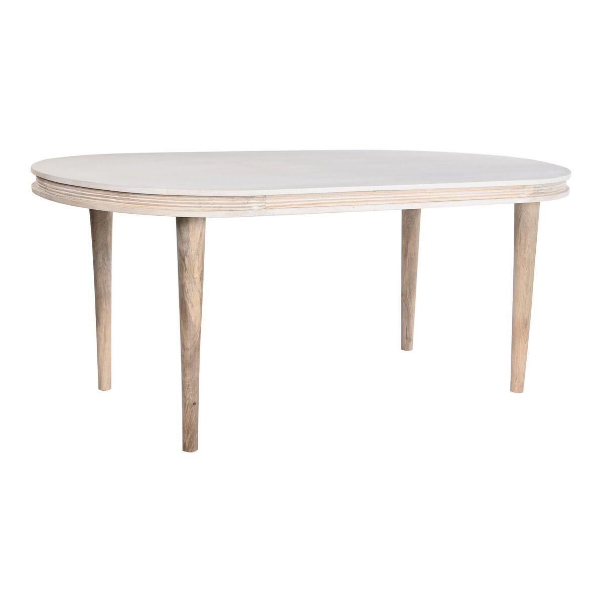 Spisebord - hvid/gylden kobber & mangotræ 180 × 90 cm Spisebord - hvid/gylden kobber & mangotræ 180 × 90 cm