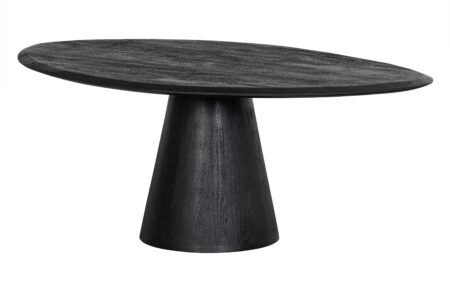 WOOOD Posture sofabord, organisk - sort mangotræ (Ø120)