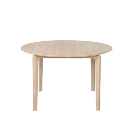 Haslev Ida spisebord - rundt - Ø120 cm - hvidolieret eg