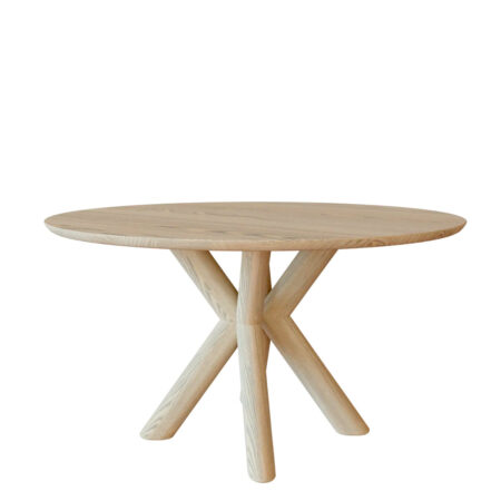 Kristensen & Kristensen Muhle Spisebord - Med Udtræk - Ø160 - Eg - Eg | C16 Varm Hvidolie / Edge Profil 6