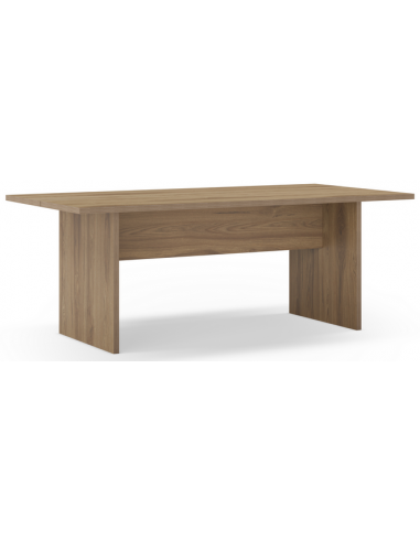 LOANA Spisebord i melamim 200 x 100 cm - Mørk eg