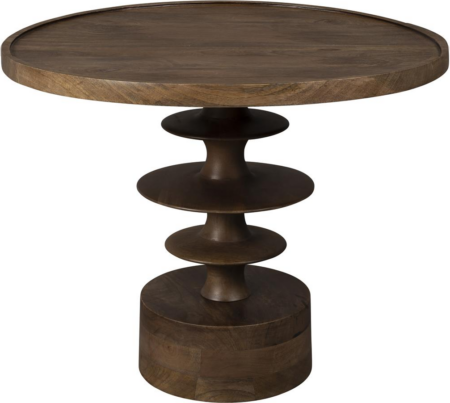 Rundt sofabord Dutchbone Cath Ø66 x H50 Askegrå mangotræ mid-century modern