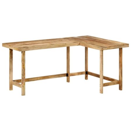 Skrivebord 165x110x75 cm massivt mangotræ
