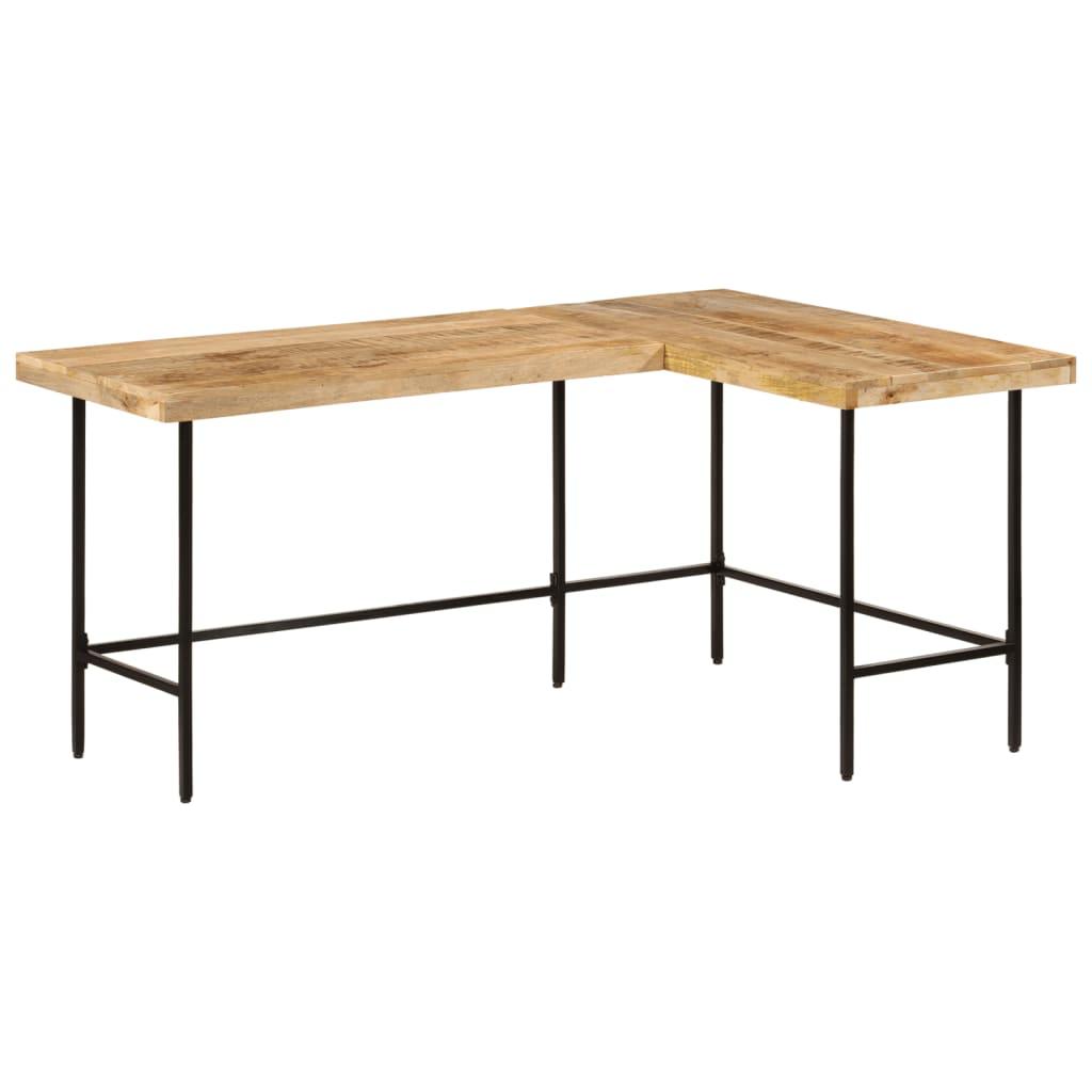 Skrivebord 165x110x77 cm massivt mangotræ og jern Skrivebord 165x110x77 cm massivt mangotræ og jern