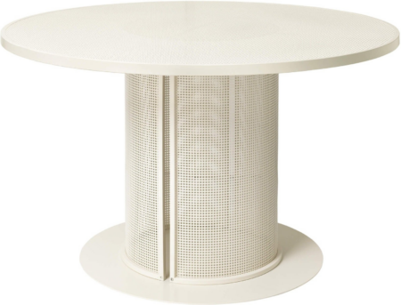 Spisebord Kristina Dam Bauhaus Ø120 x H73 cm Rustfrit stål Hvid