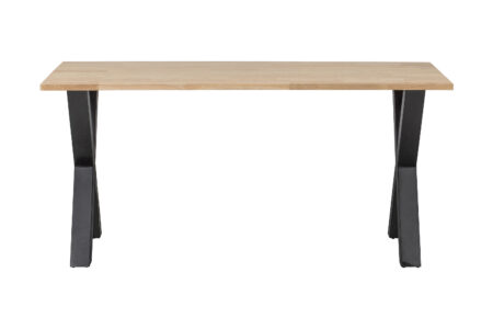 Tablo Spisebord X-formede ben 160 cm Ubehandlet - Eg / sort