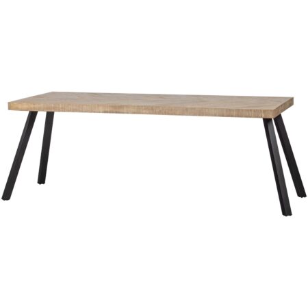 WOOOD - Tablo Spisebord Mango Træ Fiskebenmønster Square Ben 180x90 cm - 75x180x90 cm