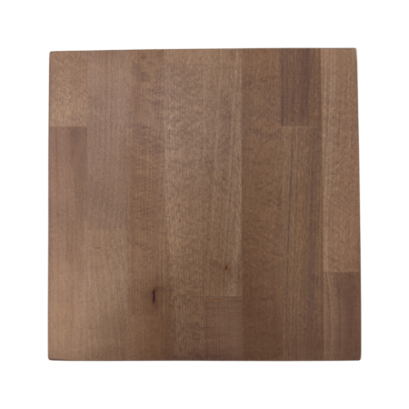 Bordplade massivt bøg 38mm, lys valnødde bejse - 80x80 cm