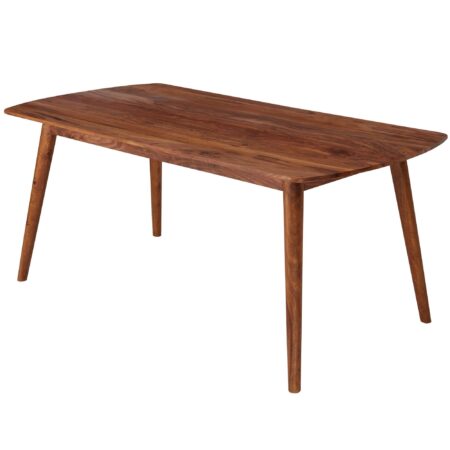 Designer spisebord i massivt træ, 120x77x60 cm, brun