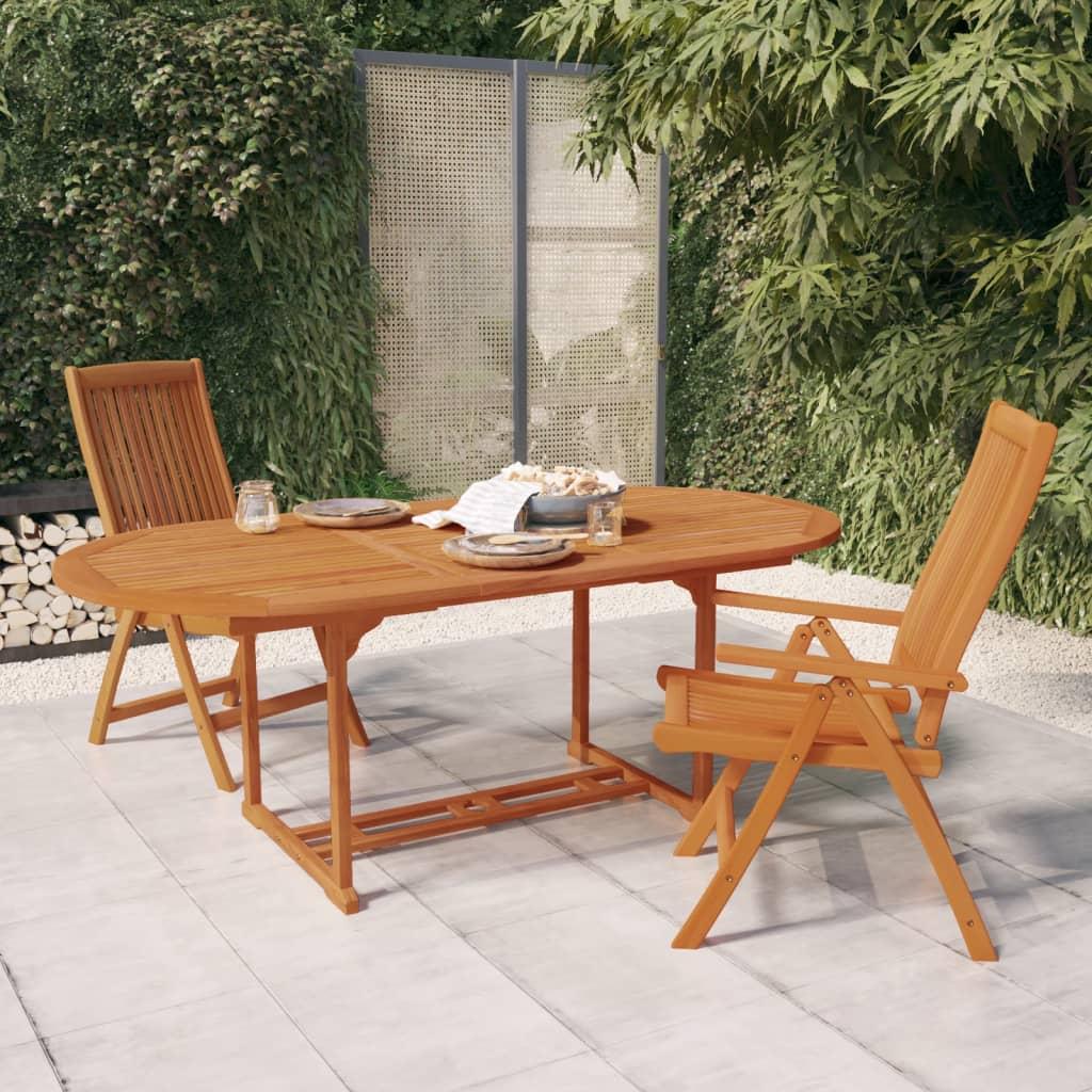 Havebord 200x100x75 cm massivt eukalyptustræ Havebord 200x100x75 cm massivt eukalyptustræ