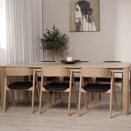 Join by Hammel - Spisebord i hvidpigmenteret mat lakeret eg - 160 cm | Møbelsalg.dk