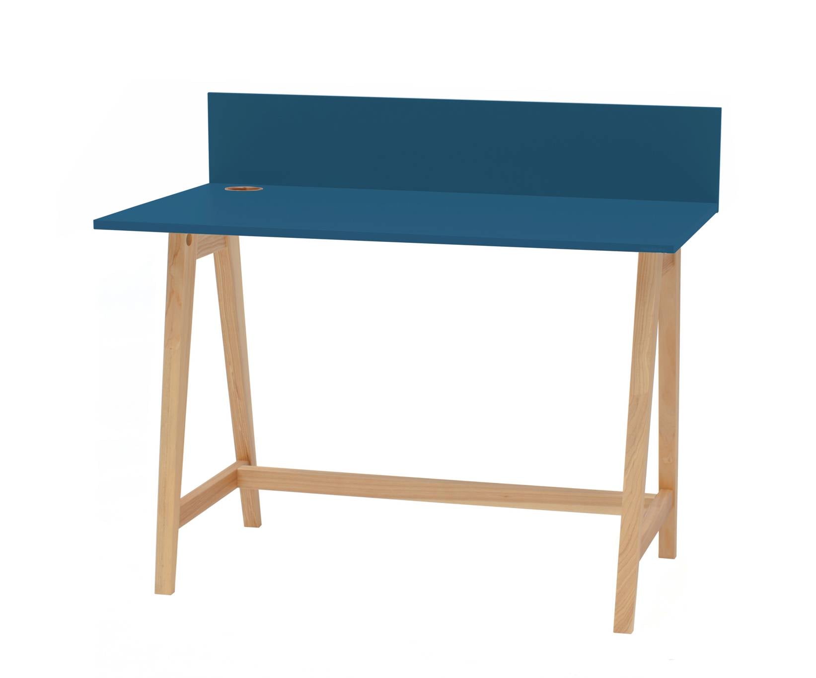 LUKA Asketræ Skrivebord 110x50cm / Petrol Blue LUKA Asketræ Skrivebord 110x50cm / Petrol Blue