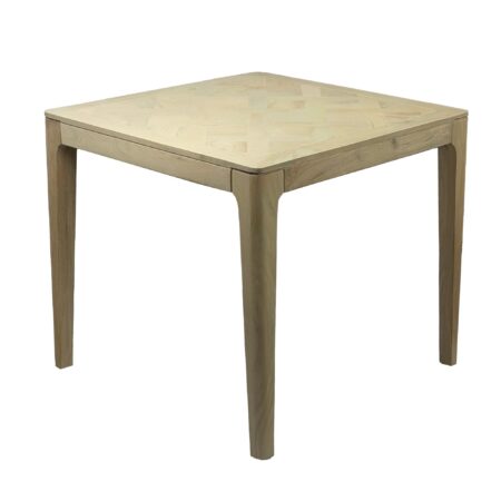 Massivt mangotræ spisebord 80x80 cm hvidvasket, håndlavet