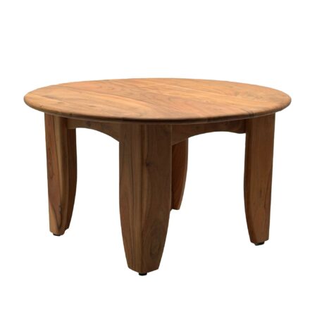 Rundt sofabord 60 cm stuebord akacie massivt træ - sofabord træ moderne - design loungebord, håndlavet