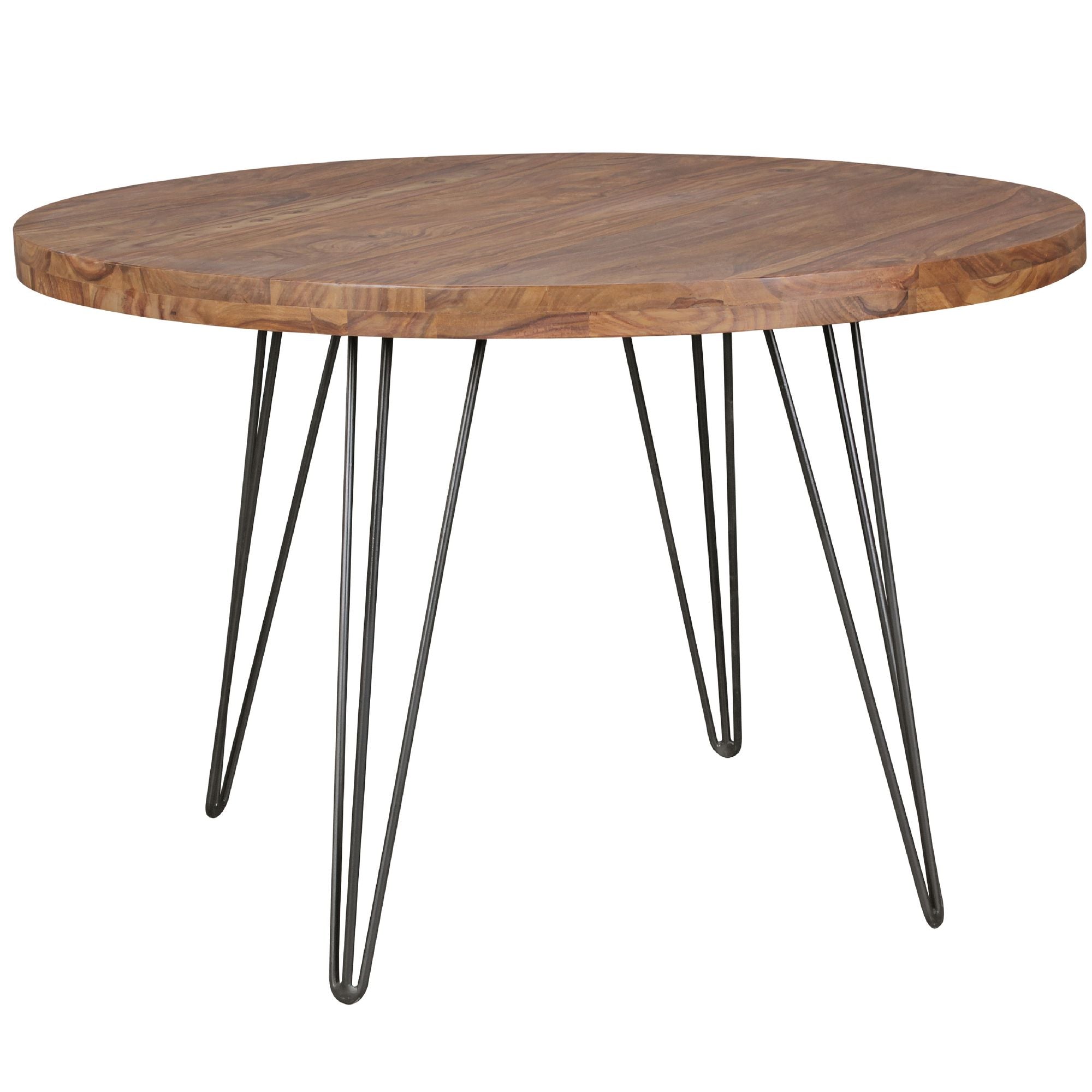 Rundt spisebord, Ø 120 x 78 cm, massivt træ, naturfarvet Rundt spisebord, Ø 120 x 78 cm, massivt træ, naturfarvet