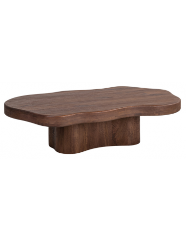 SHERMAN Organisk sofabord i mangotræ og MDF 140 x 85 cm - Brun
