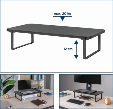 Skærmstander til skrivebord Gembird MS-TABLE-03, sort