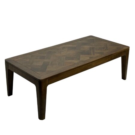 Sofabord 120 x 60 cm massivt mangotræ med valnøddefinish, håndlavet