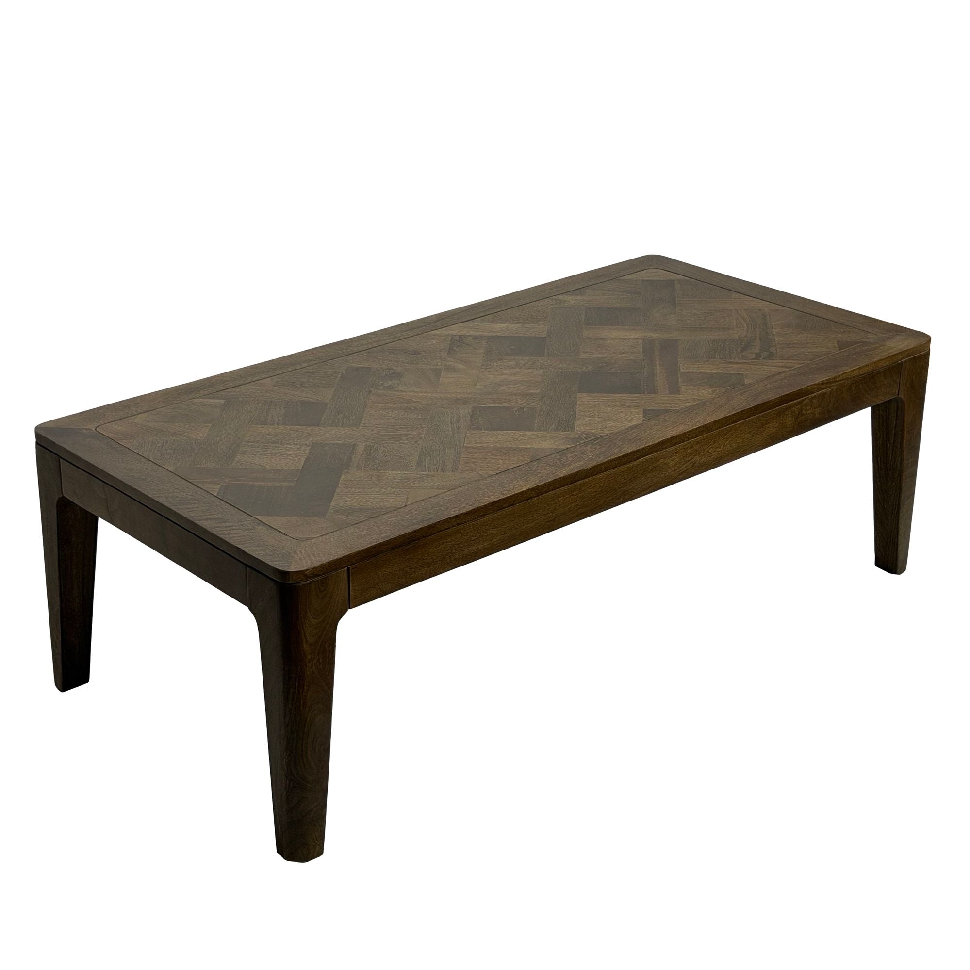 Sofabord 120 x 60 cm massivt mangotræ med valnøddefinish, håndlavet Sofabord 120 x 60 cm massivt mangotræ med valnøddefinish, håndlavet