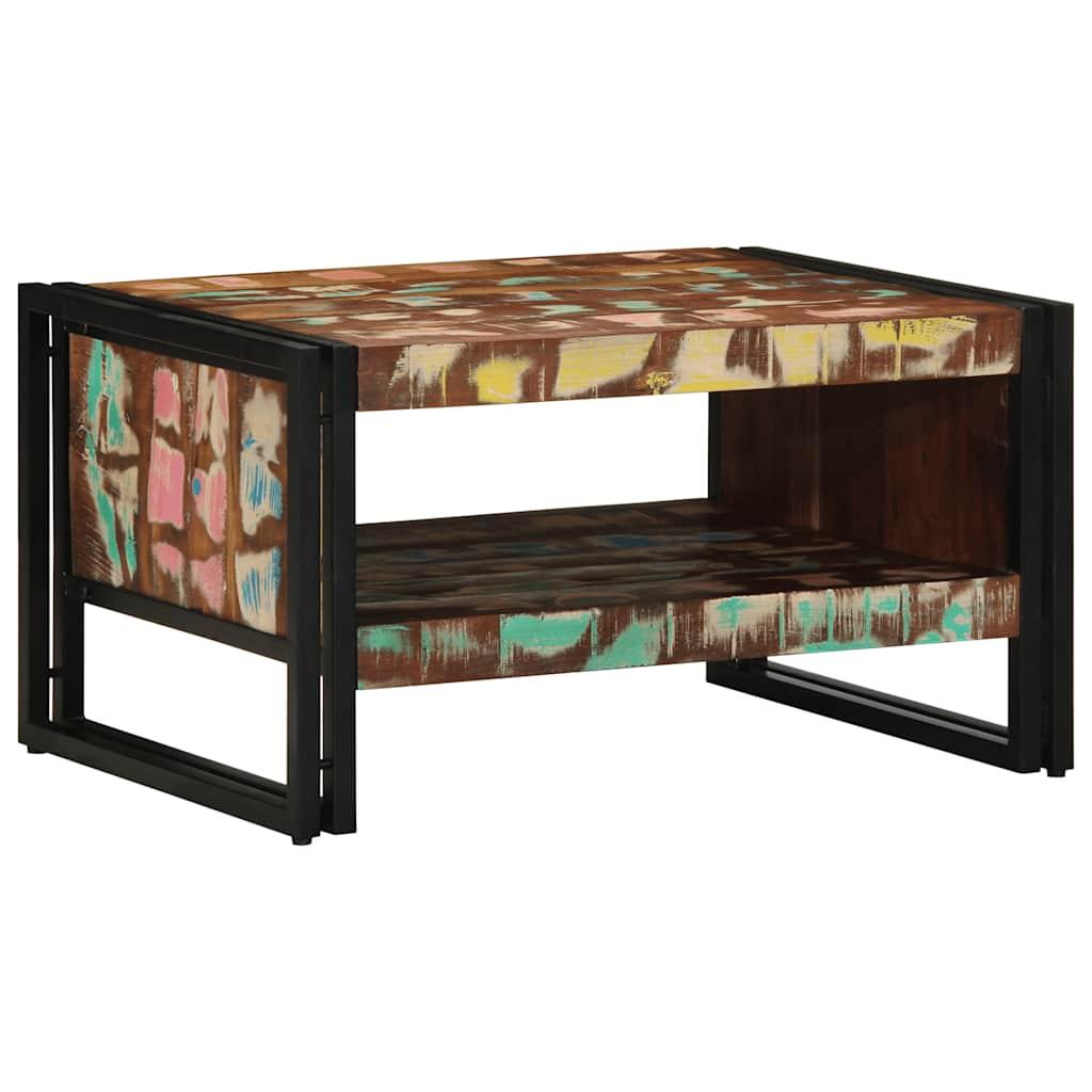 Sofabord 70x50x38 cm massivt genbrugstræ flerfarvet Sofabord 70x50x38 cm massivt genbrugstræ flerfarvet