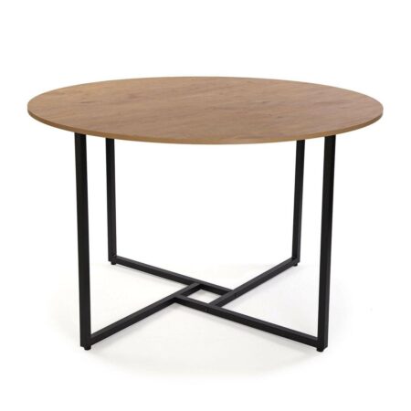 Spisebord rund Versa Beatriz - sort, 120 cm (OUTLET C)