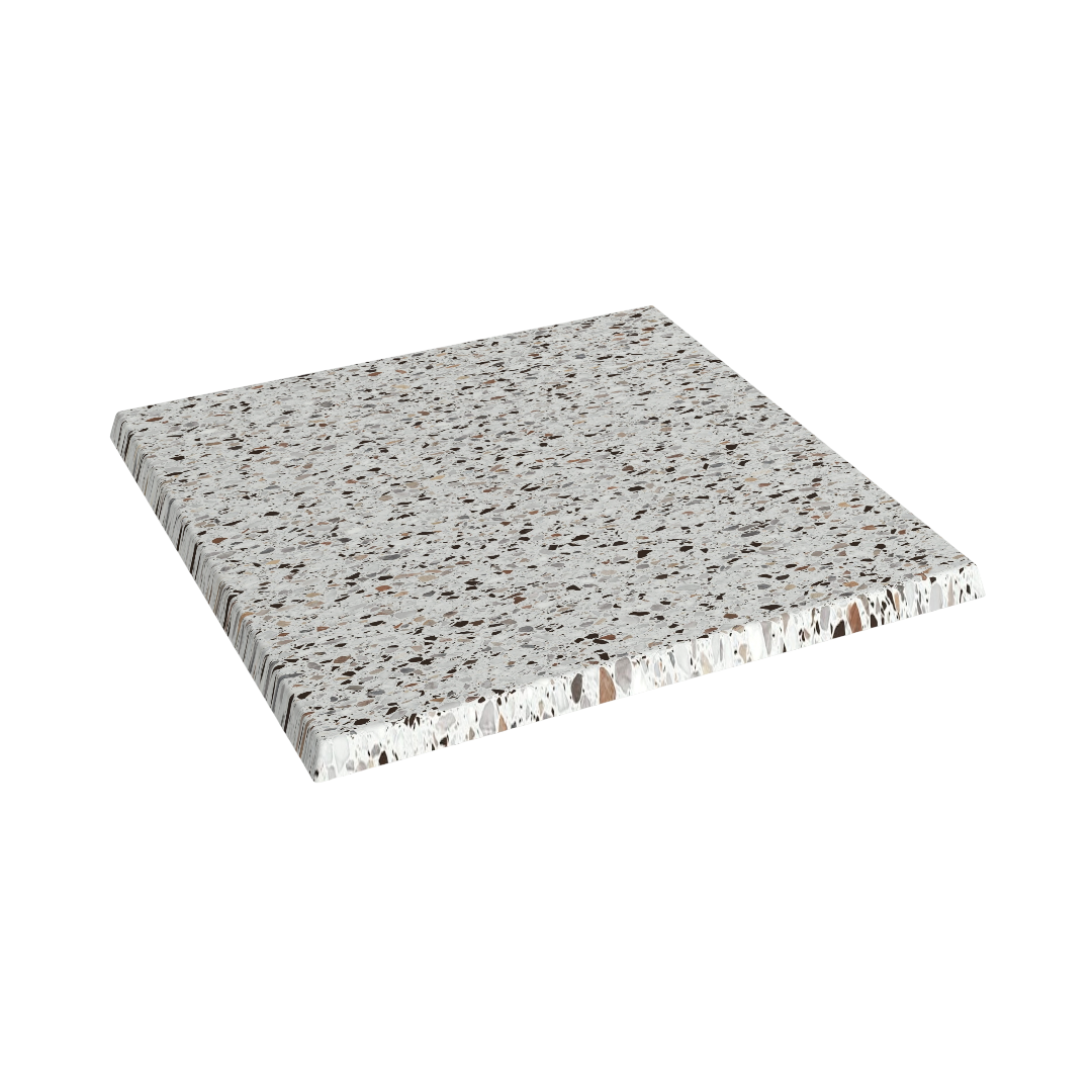 Terrazzolook bordplade firkantet - 70x70 cm Terrazzolook bordplade firkantet - 70x70 cm